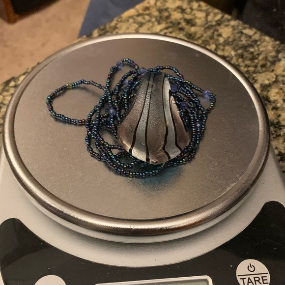 Dichroic Glass Beaded Necklace - Picture 5 of 5